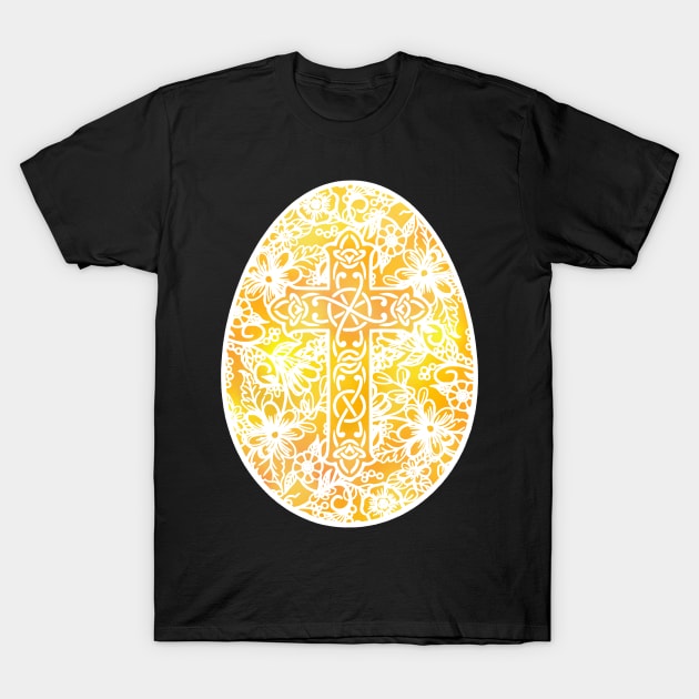 Yellow Easter Egg Pysanky Style | Cherie's Art(c)2021 T-Shirt by CheriesArt